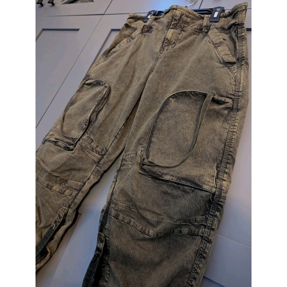 NWT Free People We The Free Can't Compare Slouch Pants Size S Army Green Grunge - Picture 5 of 13